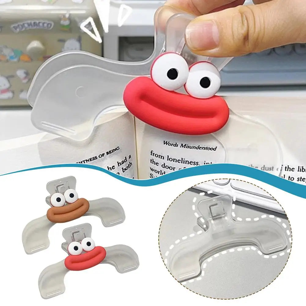 Funny Book Folder Clip Simple Reading Aid Fixed Book Holder Creative Design Practical Note Holder For Bookstore Kawaii Paperclip