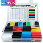 580/328/127PCS Heat Shrink Tubing Wrapping Kit 2:1 Shrinkable Wire Shrinking Wrap Tubing Wire Connect Cover Protection Sleeving