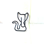 20/50pcs Cartoon Animal Paper Clip Cat Shaped Colorful Black Cat Paper Clips Metal Bookmark Cute Paper Planner Accessories