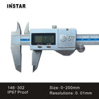 INSTAR Electronic Vernier Caliper IP67 Absolute Origin Coolant Proof 0-150mm/6" High Accuracy IP54 Digital Caliper 200mm 0.01mm