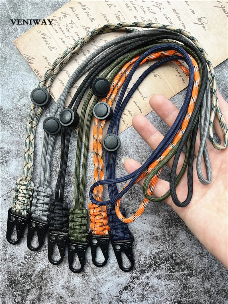 Lanyard Heavy Metal Keyring Adjustable Keychain Handmade Credential Holder Mobile Phone Hanging Neck Strap Anti-lost Key Chain