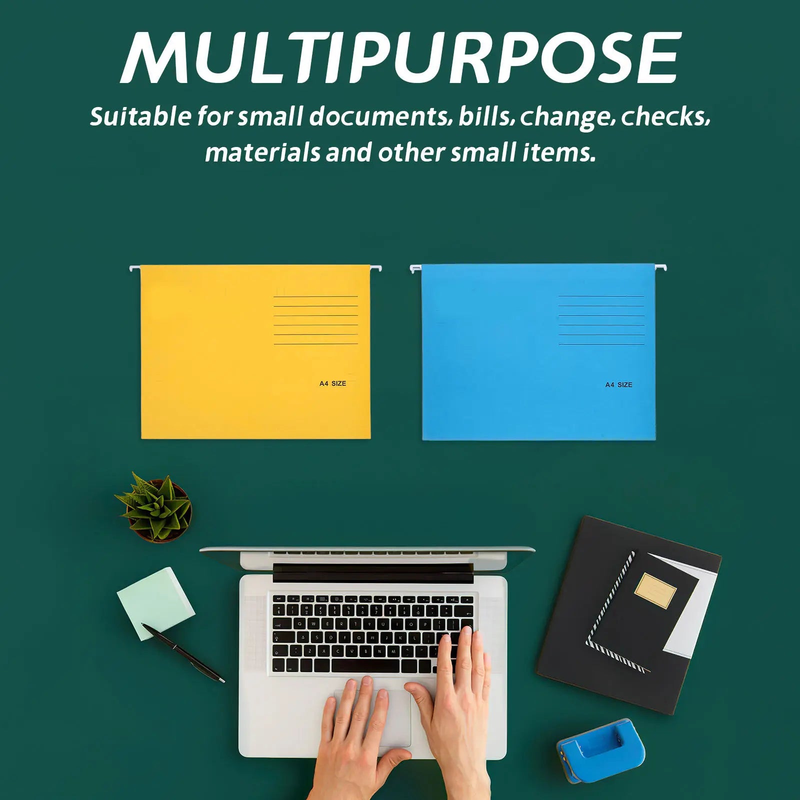 8Pcs Stylish Hanging File Folder Set Multi-Tier Portable File Organizer with Strong Deformation Resistance for Desk Tidying