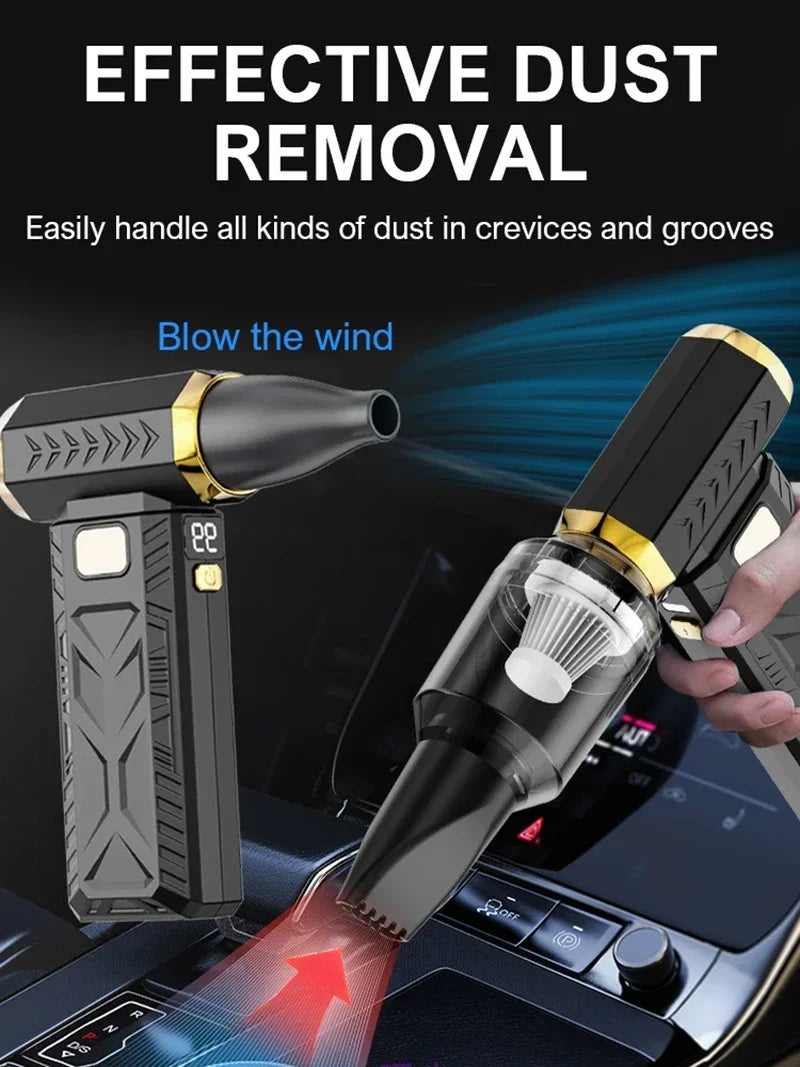 2026 New 1000000RPM Turbo Jet Blower 2in1 Super Powerful Air Blower Vacuum Dust Cleaner USB Rechargeable 65m/s Violent Blower