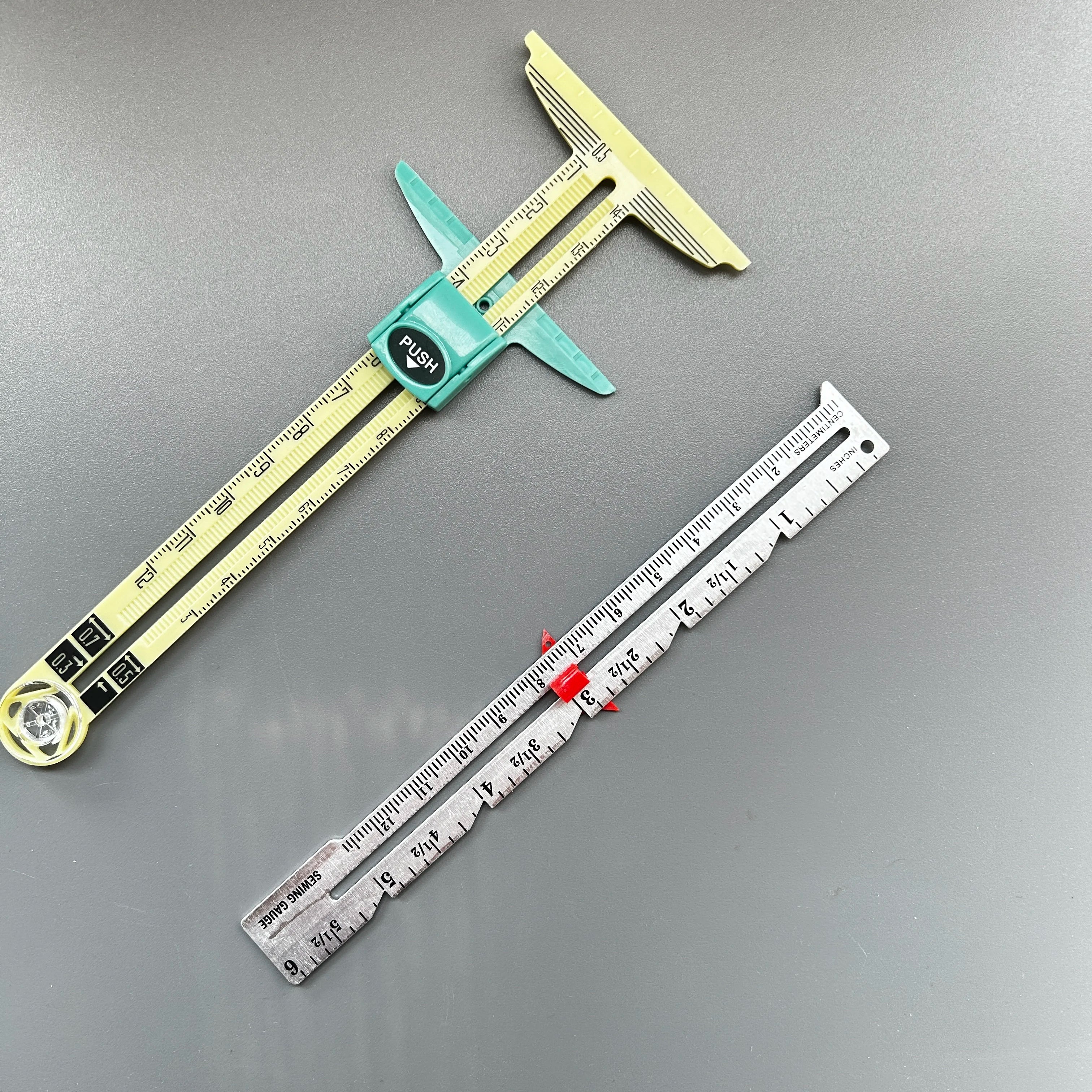 5-in-1 Exclusive Edition Sewing Ruler with Centimeter Scale And Slide Rule Heavy-Duty Plastic Structure for Cutting Embroidery A