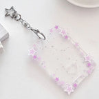 Transparent Clear Acrylic 3 Inch Kpop Photocards Holder Photos Cards Star Holder Bags Pendant Star Chaser Card School Stationery