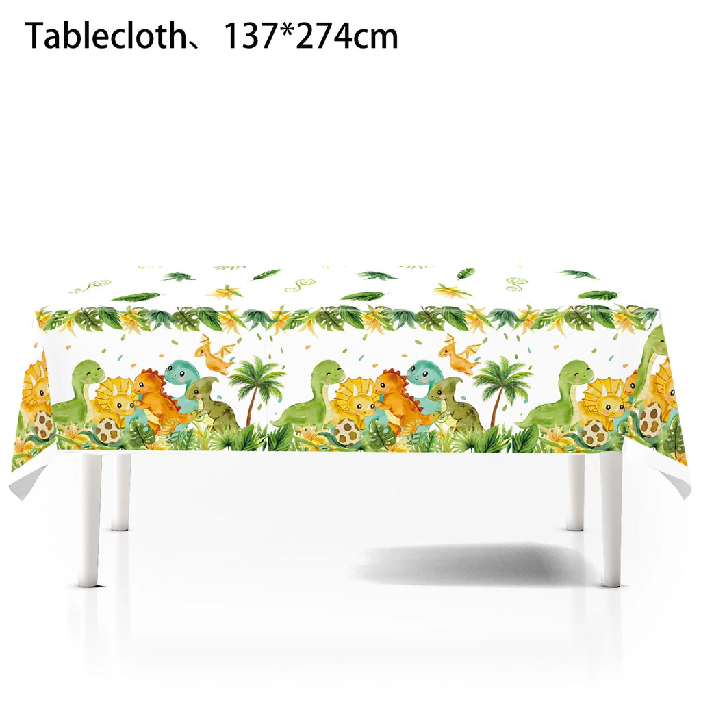 Dinosaur Plastic Tablecloth Dinosaur Birthday Party Table Covers Boy Birthday Baby Shower Party Decorations Supplies Picnic