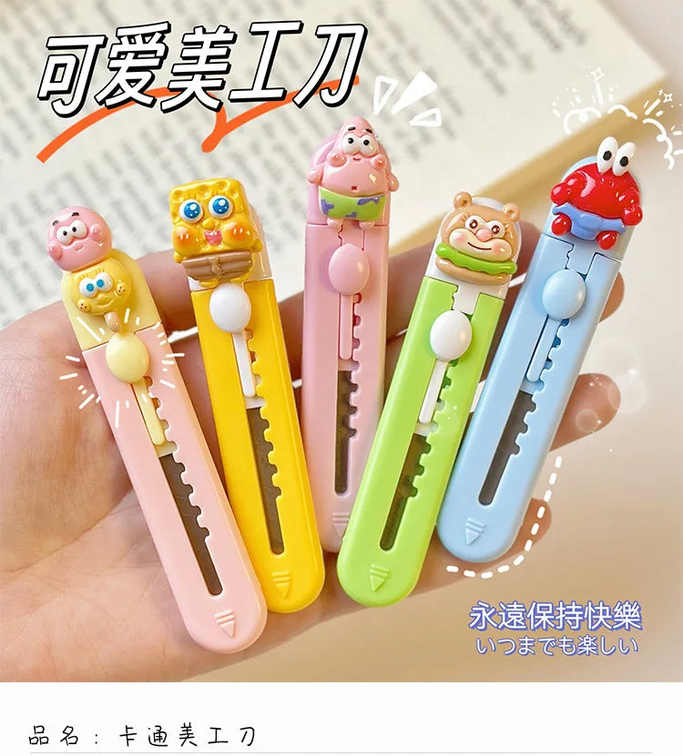 1Pc Creative Art Knife Cute Cartoon Express Delivery Artifact Portable Paper Cutter Hand Account Knife Letter Opener Sword
