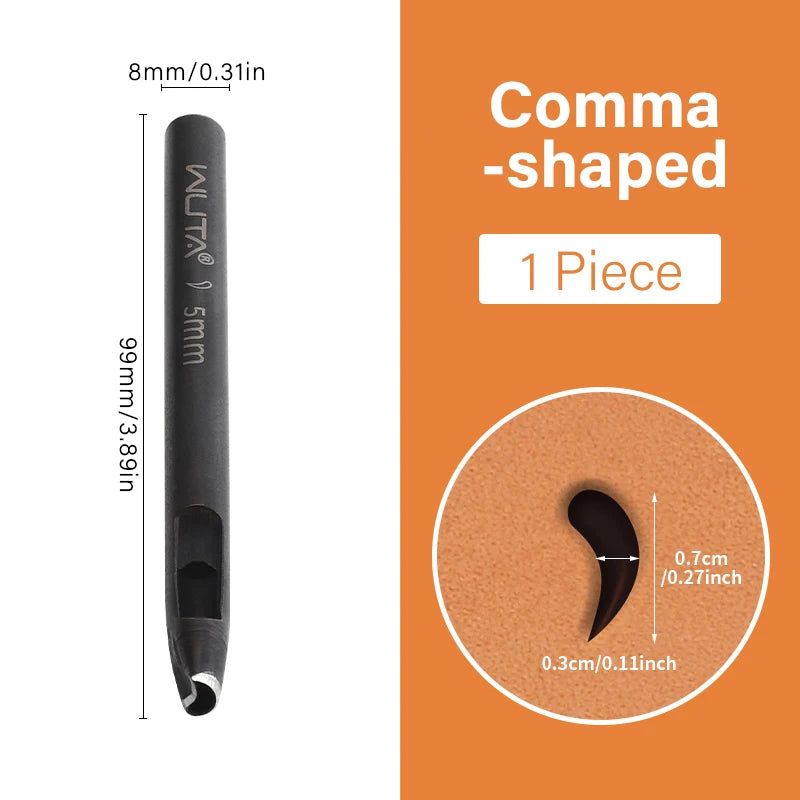 WUTA 5mm Flower Leather Belt Hole Puncher Leather Hollow Punching Tool DIY Craft for Leather Watch Band,Fabric,Plastic,Paper 1pc