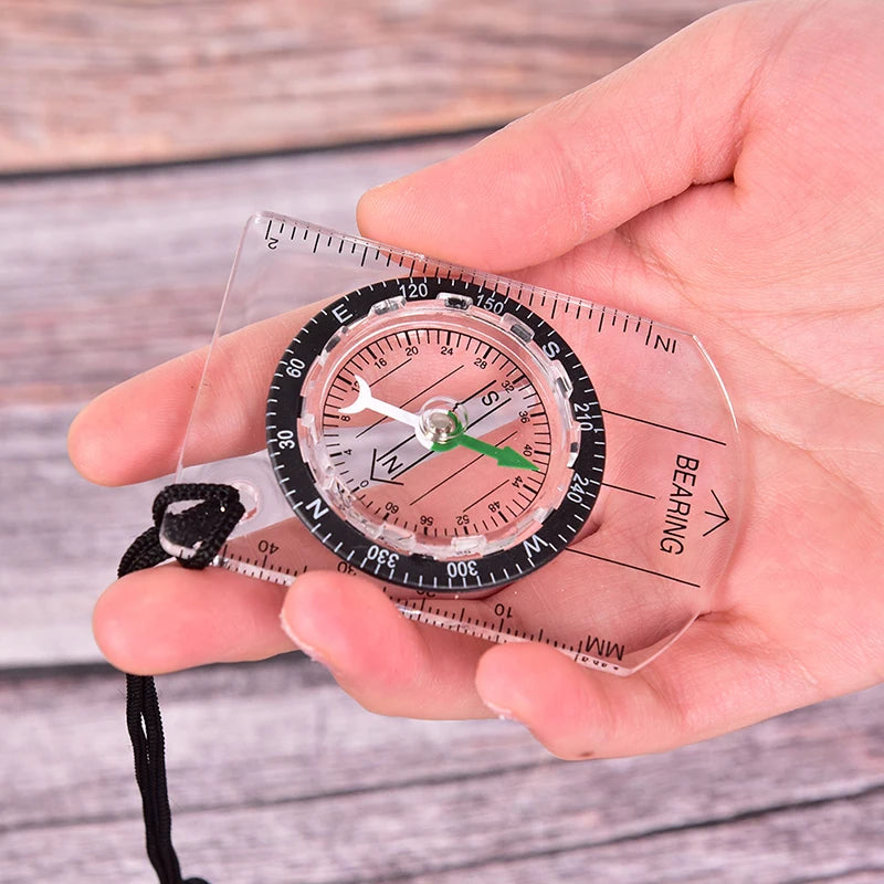 Hot Sale 1pc Outdoor Hiking Camping Compass Map Scale Ruler Multifunctional Equipment