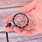 Hot Sale 1pc Outdoor Hiking Camping Compass Map Scale Ruler Multifunctional Equipment