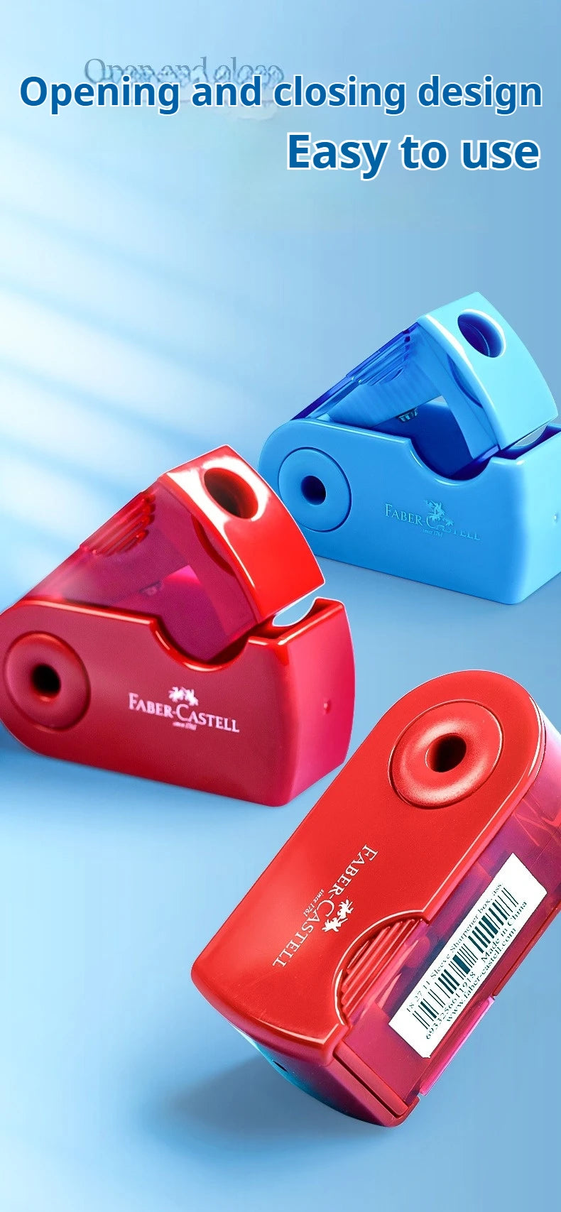 1Pc Faber Castell Double Pencil Sharpener Creative Single Hole Double Hole Pen Knife School Office Supplies Student Stationery