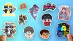 Custom Waterproof Stickers PVC Vinyl Logo Cartoon Design Brand Decorate Laptop Cut Personalized Sticker Glossy Film for Business
