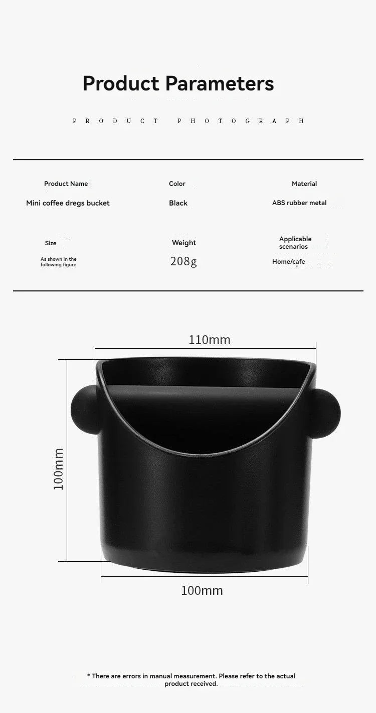 Coffee Grounds Waste Bucket Knock Box For Espresso Machine Handle Coffee Dregs Container Powder Recycling Bin Home Cafe Barista