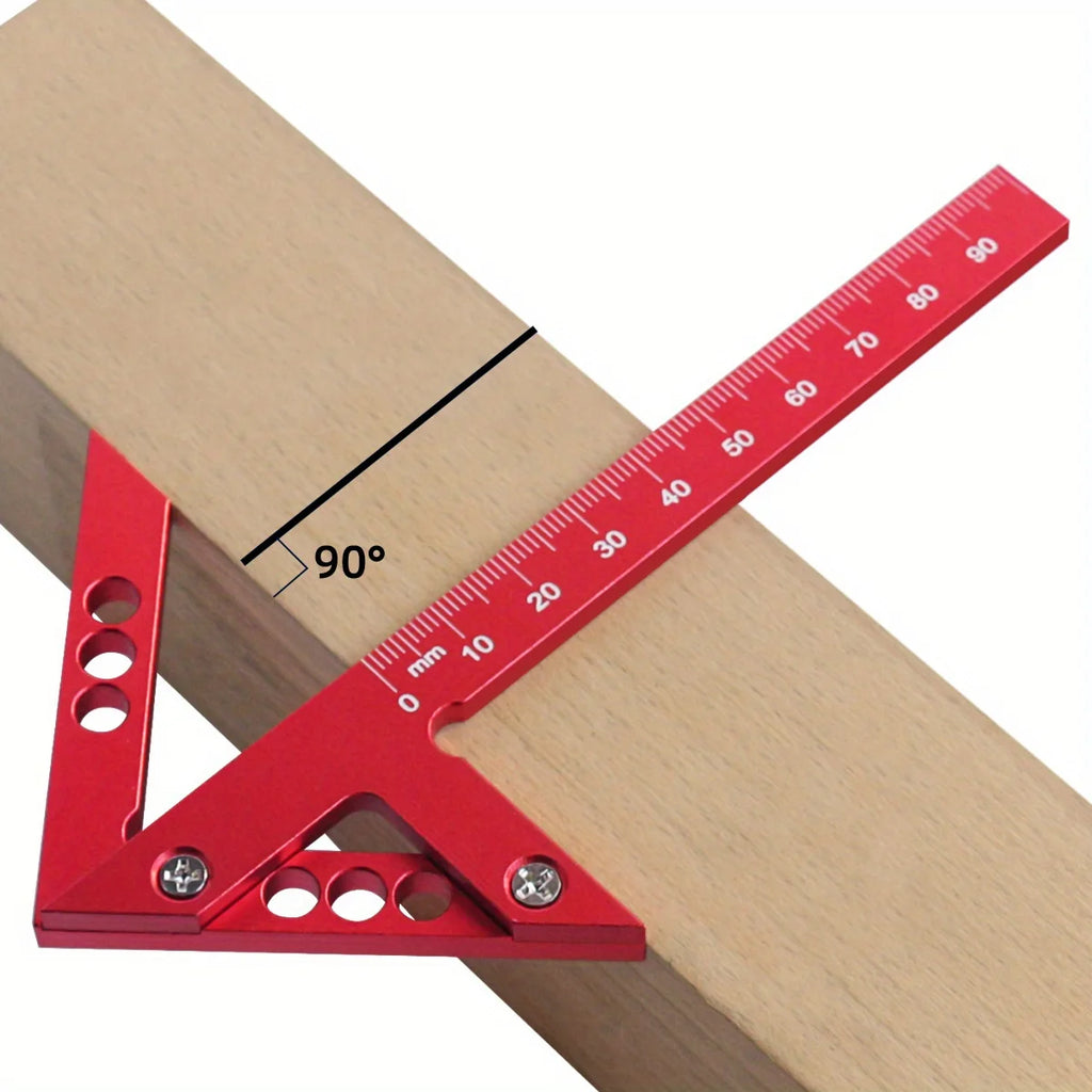 2pcs Center Finder and T-Square Hole Scribe Ruler Kit, Carpenter Center Measuring Tool, Metric & Inch Woodworking Projects Tool