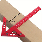 2pcs Center Finder and T-Square Hole Scribe Ruler Kit, Carpenter Center Measuring Tool, Metric & Inch Woodworking Projects Tool
