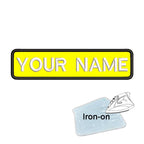 1PC 10cmX2.5cm Custom Personalized Name Embroidered Patch Number Stripes Badge Tags Armband Iron On Backing Hook & Loop Backing