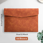 1pcs Leather A4/A5 File Bag Waterproof Wear-resistant Ultra-large Capacity Folder Business Office School File Storage Supplies
