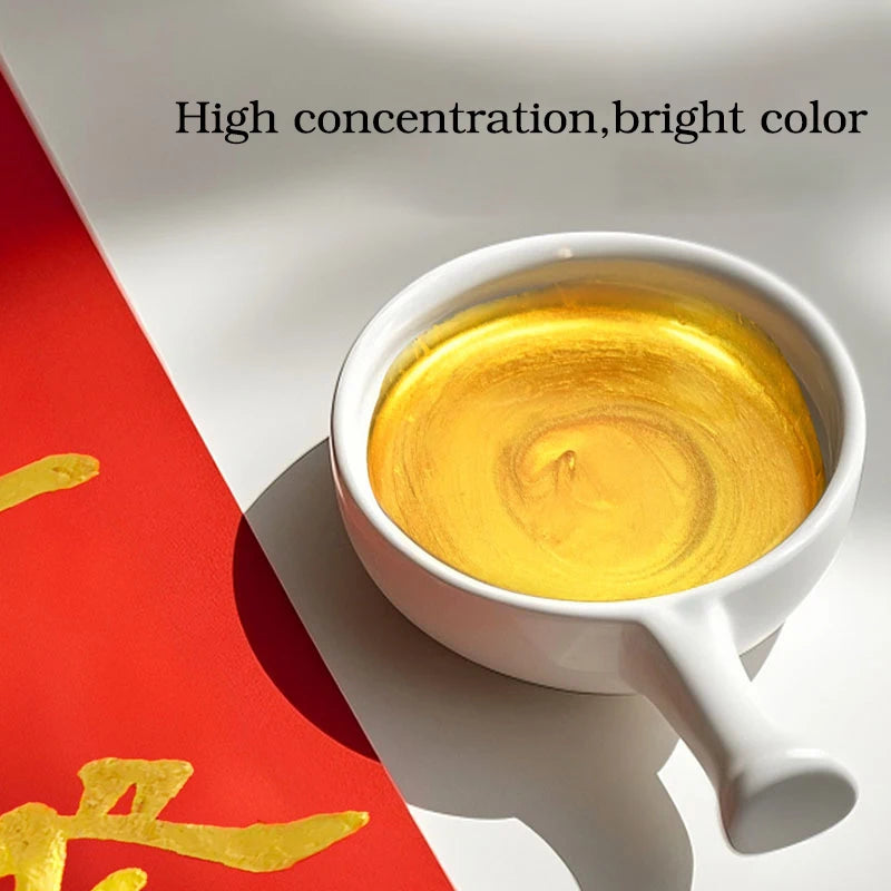 A Bottle Chinese Calligraphy Ink,60g Bottle Gold And Silver Colors,Brush Lettering Writing,Calligraphy Practice Ink