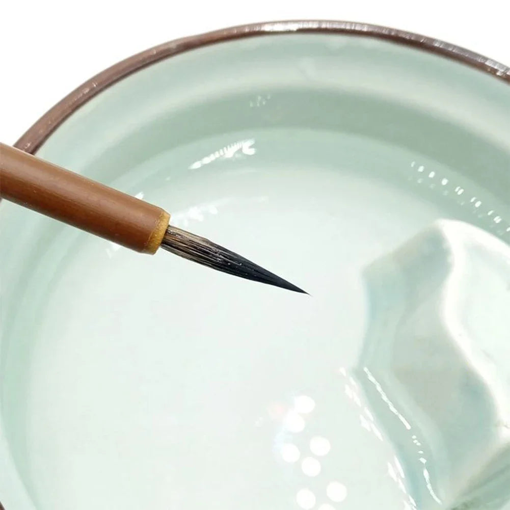 3pcs/set Hook Line Fine Paint Brush Copper Head Chinese Calligraphy Brush Pen Paint Brush Art Stationary Oil Painting Brush