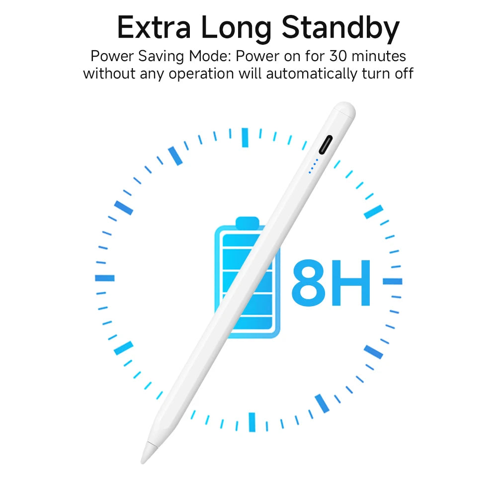 Stylus Pen for Apple IPad for IPad Pencil Accessories 2025 A16 10th 11th Gen Pro Air Mini Palm Rejection Power Display Stylus