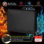 Fireproof Expanding File Folder Waterproof Multi Pockets Accordion File Organizer Space Saving Zipper Closure A4 Files Briefcase