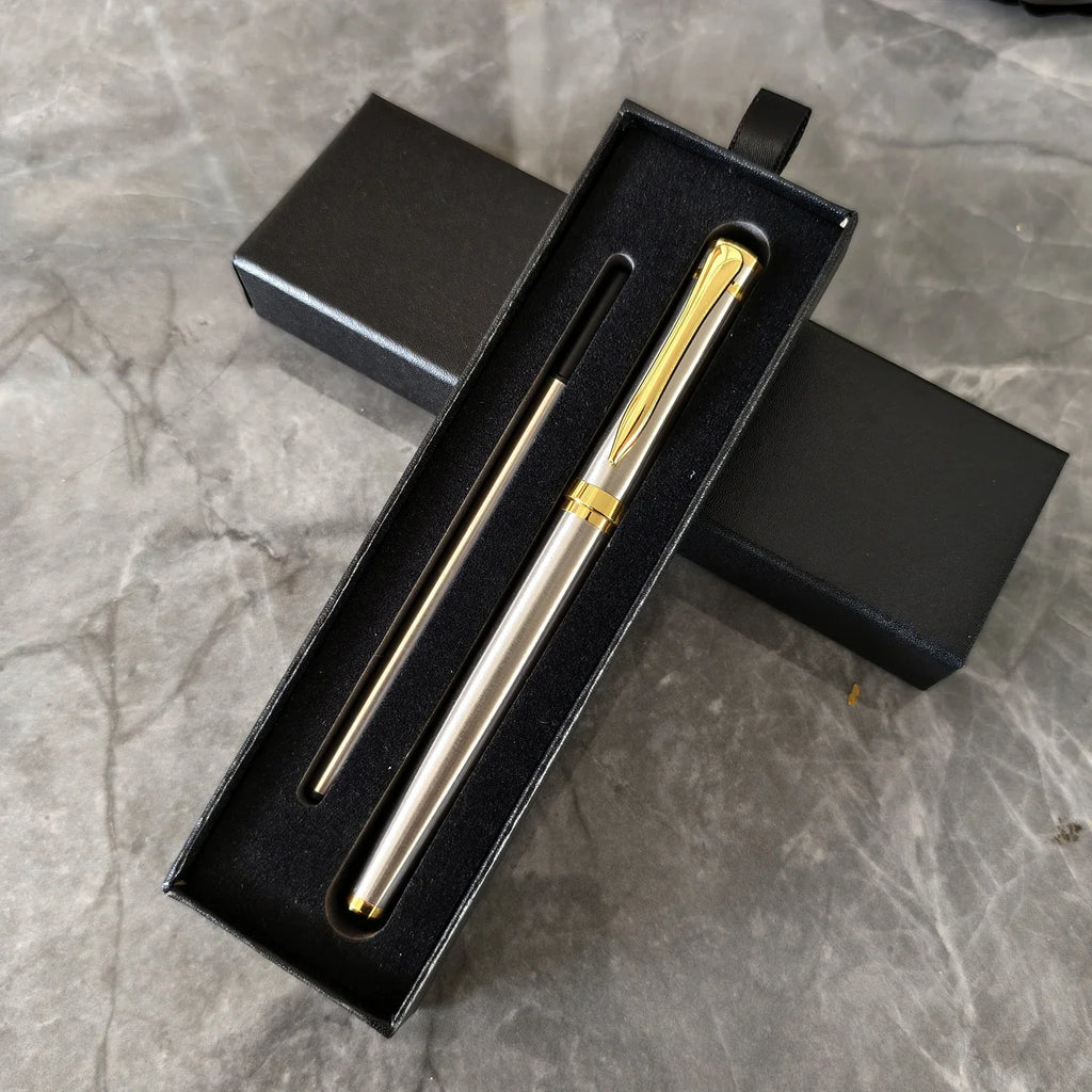 Luxury Metal Ball Point Pen Clip Signature Ballpoint Pens for Business Writing Office Stationery Customized Logo Name Case Gift