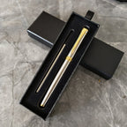 Luxury Metal Ball Point Pen Clip Signature Ballpoint Pens for Business Writing Office Stationery Customized Logo Name Case Gift