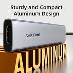 CABLETIME 7 IN 1 USB C HUB 4K@30Hz Resolution Display 5Gbps High Speed Data Transmission PD 100W Power for Laptop Macbook