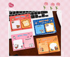 1Pcs Kawaii Cartoon Animal Sticky Notes Sticker 60Sheets Cute Rabbit Bear Capybara Astronaut Memo Pad School Office Stationery