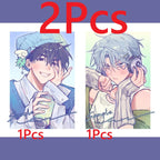 2Pcs/Set Kawaii Alien Stage Anime Photo Card Ivan Till Small Card 3inch Bookmark Collection Friends Exquisite Gift