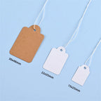 100pcs Jewelry Hanging Tags, String Rings, Price Tags, White Handwritten Gold and Silver Jewelry Price Tags, Gardening Tags