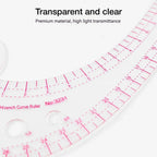 Clear Metric Flexible French Curve Ruler Practical Tailoring Template For Dressmaking Pattern Drafting DIY Sewing Projects