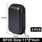 Earphone Data Storage Bag Oval Square Rectangle Cable Organizer Bags Mini Zipper Pouch Tech Gadgets Portable Charger U Disk Case