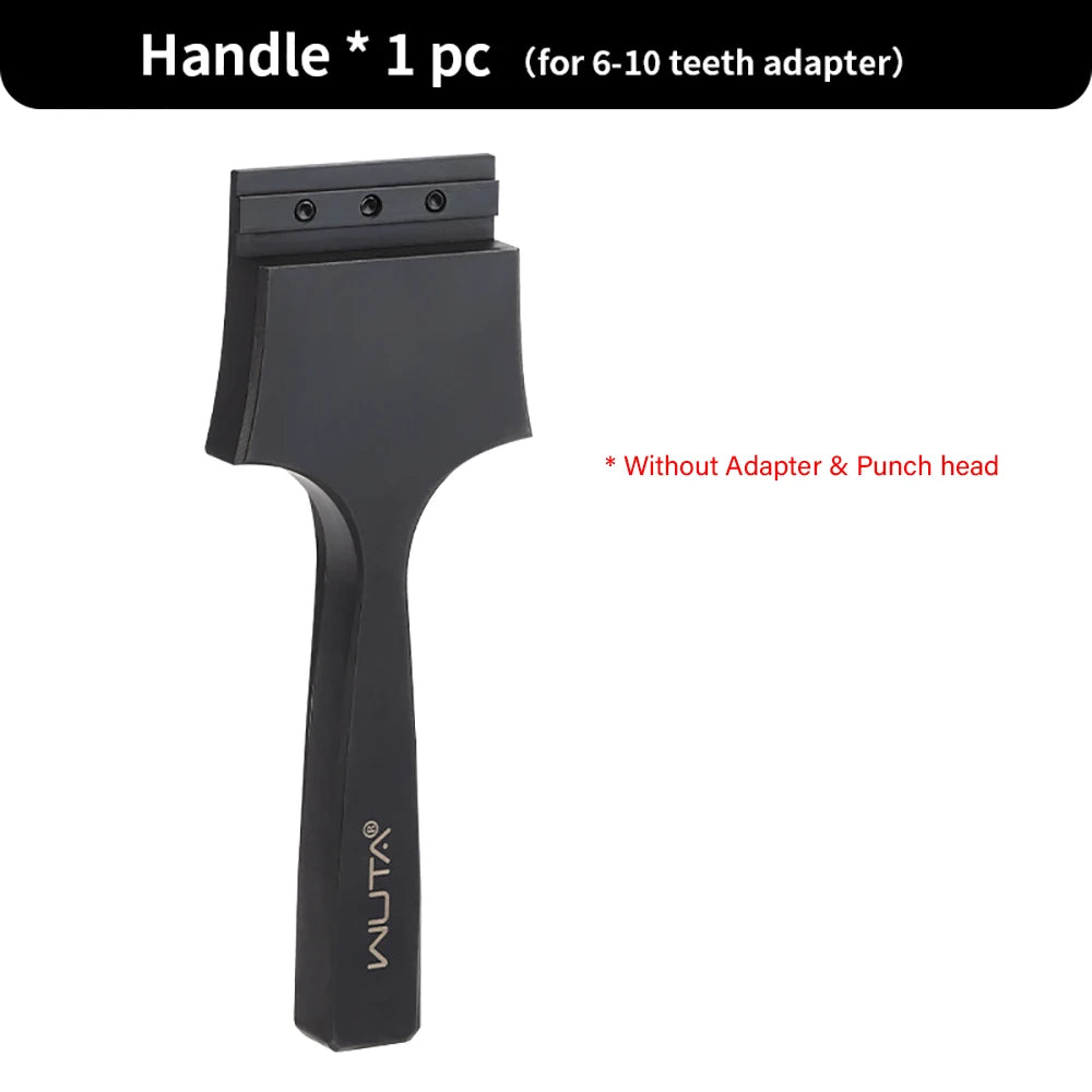 WUTA Multifunctional Leather Hole Punch Round Pricking Iron Stitching Punching Chisel Interchangeable Head Leather Craft Tools