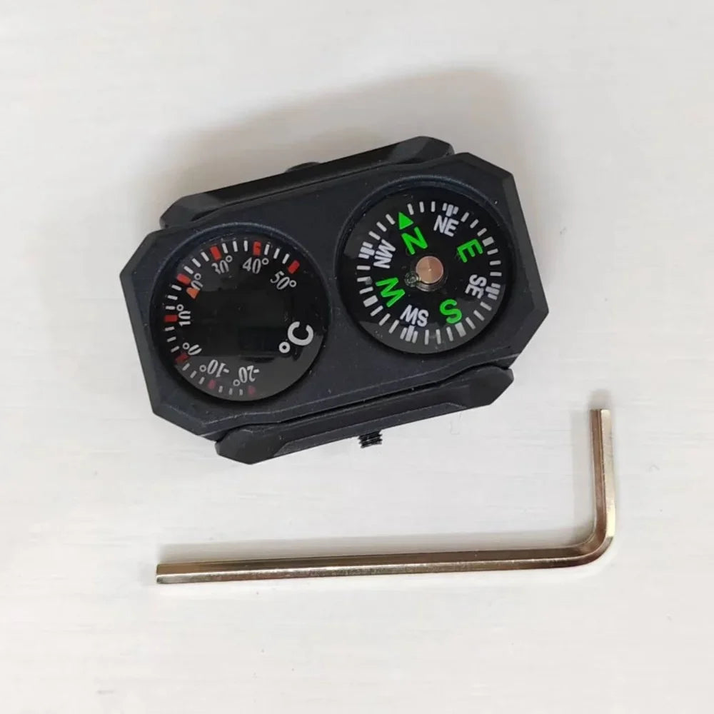 3/5Pcs RCompass Thermometer Combo 2 in 1 Tactical Airsoft AR15 M4 M16 Compact Navigation Thermometer for 20mm Rail Gun Accessory