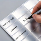 160/250pcs Detachable Waterproof Label Stickers, Handwritten Label Paper Suitable for Office Storage Boxes, Relocation Folders
