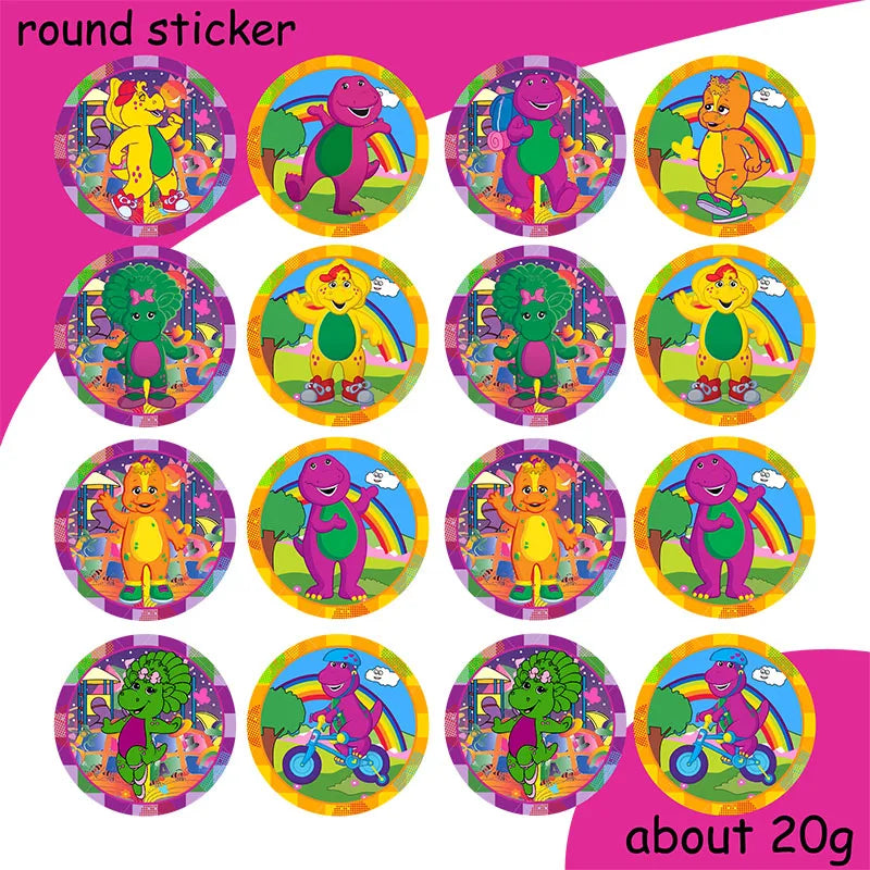 Dinosaur Barney Party Supplies Decorations Kids Birthday Disposable Tableware Tablecloth Cups Plate Party Theme Favors