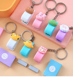 1-3sets Portable Cartoon Animal Mini Trumpet Stapler Paper Binder Stationery Staples Office Binding Tool School Kawaii Supplies