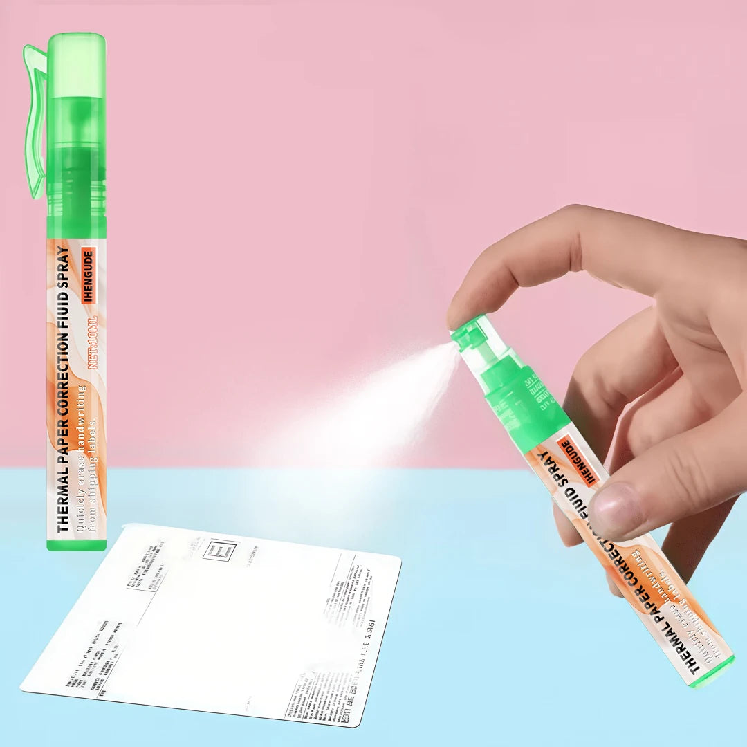 10ml Erasing Liquid Spray Pen - a Quick Correction Fluid Suitable for Thermal Paper, Can Quickly Erase Data, Protect Personal Information, and Is a Portable and Convenient Tool