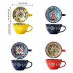 Bohemian Morning Tea Mug, 13.5 oz Ceramic Coffee Mug for Family  Colleagues Teachers Wives  Husbands Sisters  Brothers  Funny