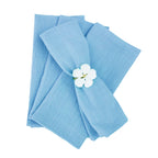 4PCS 30x45cm 100% Cotton Christmas Green Napkin Blue Reusable Wedding Party Table Decor Retro Napkins