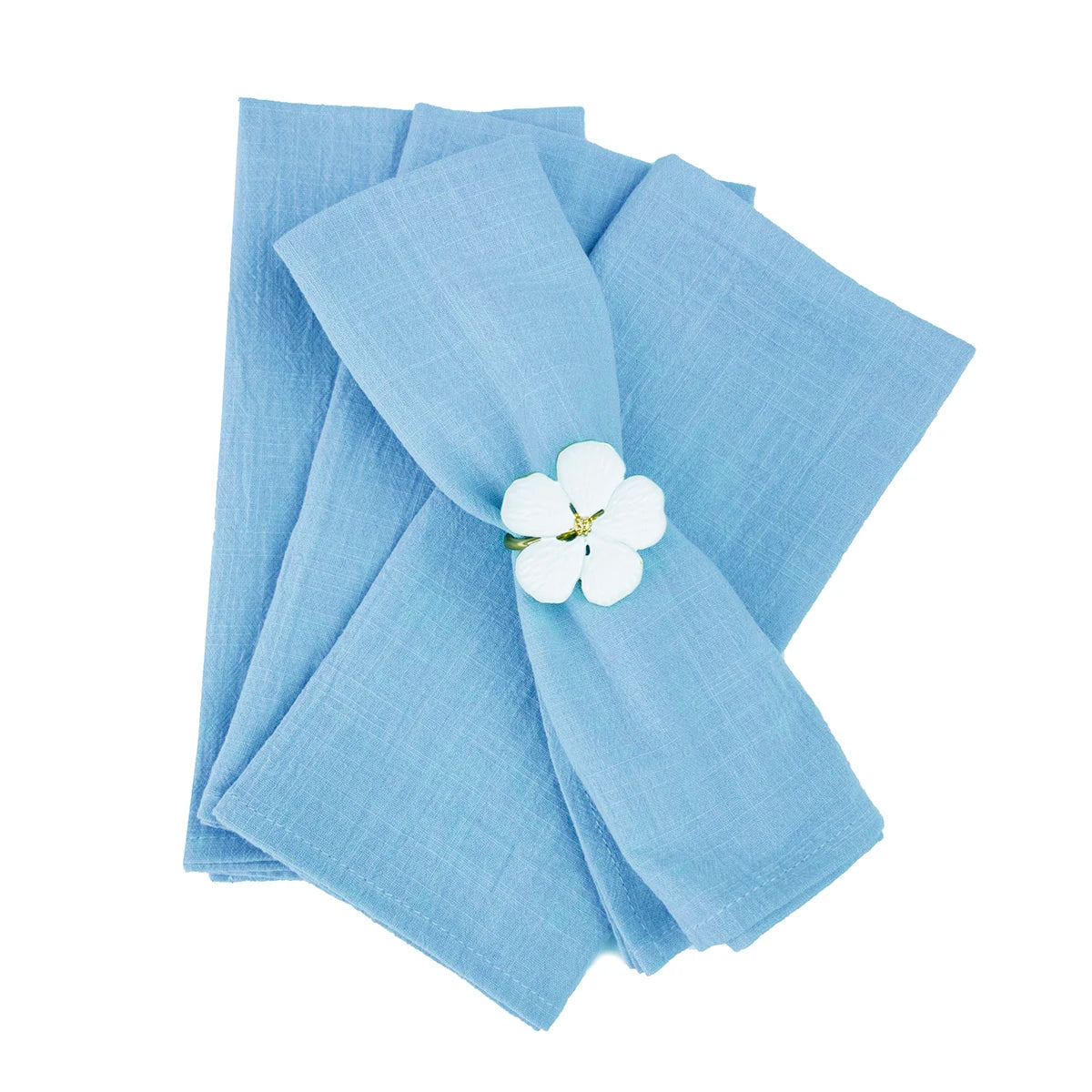 4PCS 30x45cm 100% Cotton Christmas Green Napkin Blue Reusable Wedding Party Table Decor Retro Napkins