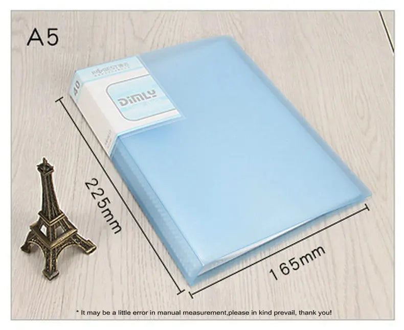 Transparent PVC Bag A5 Display Book Multi Pocket File Folder For A5 Document Organizer Paper Storage Clear File A5 Folder
