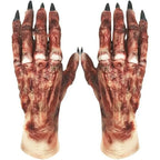 Mummy Hand Latex Gloves for Halloween Easter Costume Lifelike Zombie Prop for Adults Children Party Favor Spooky Dress-Up