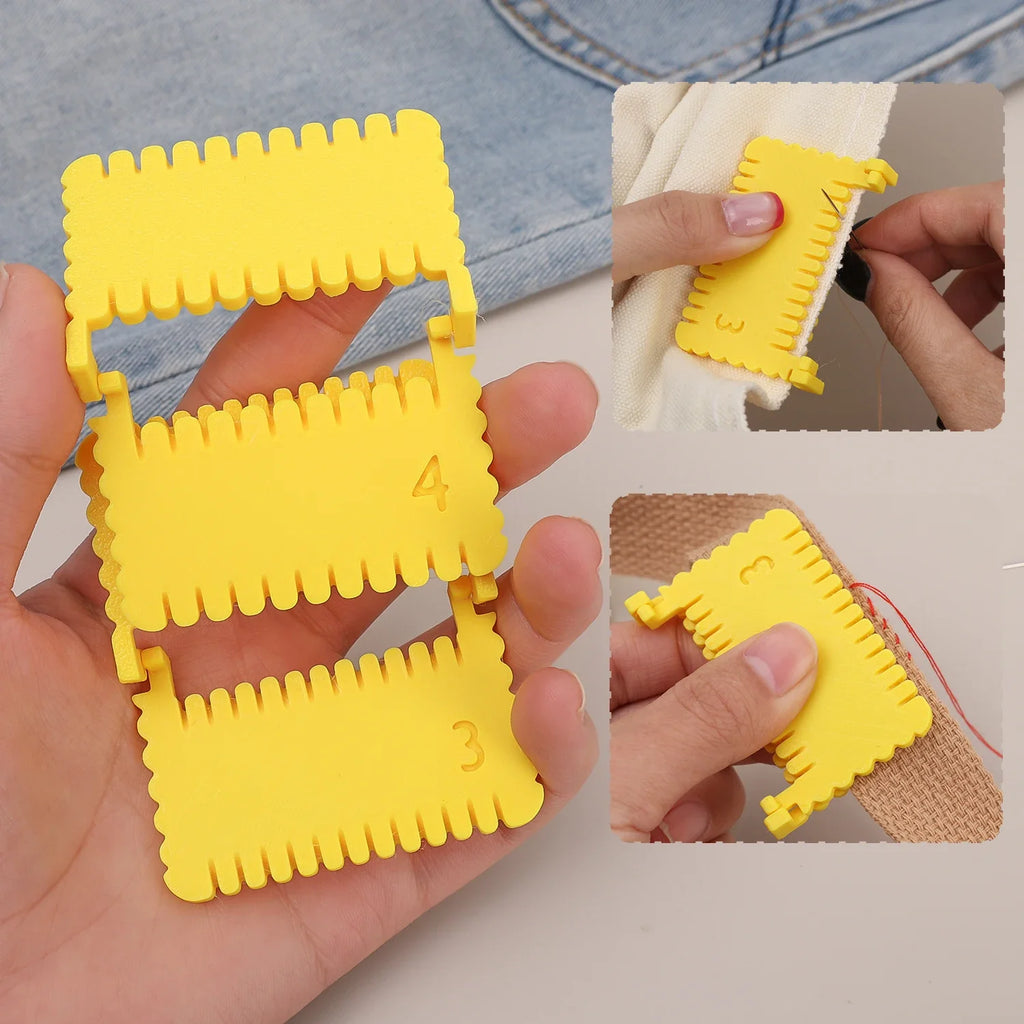 1/2 PCS Clip On Sewing Edge Guide, Easy Fabric Hemming Tool, Stitching Ruler for Beginner, Lightweight for Home Dressmaking