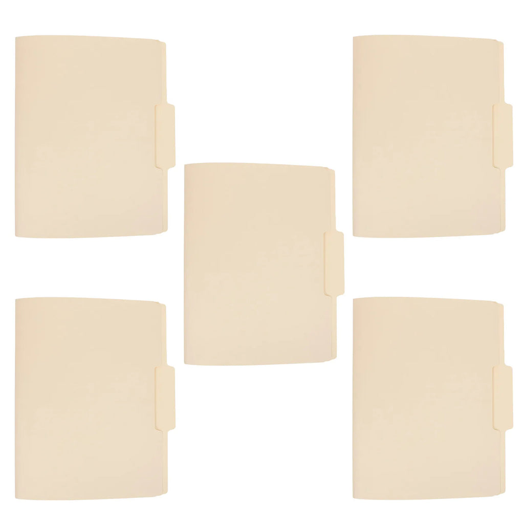 5Pcs Manila File Folders Letter Size Pressboard Document Organizer for Office School Legal Filing Supplies