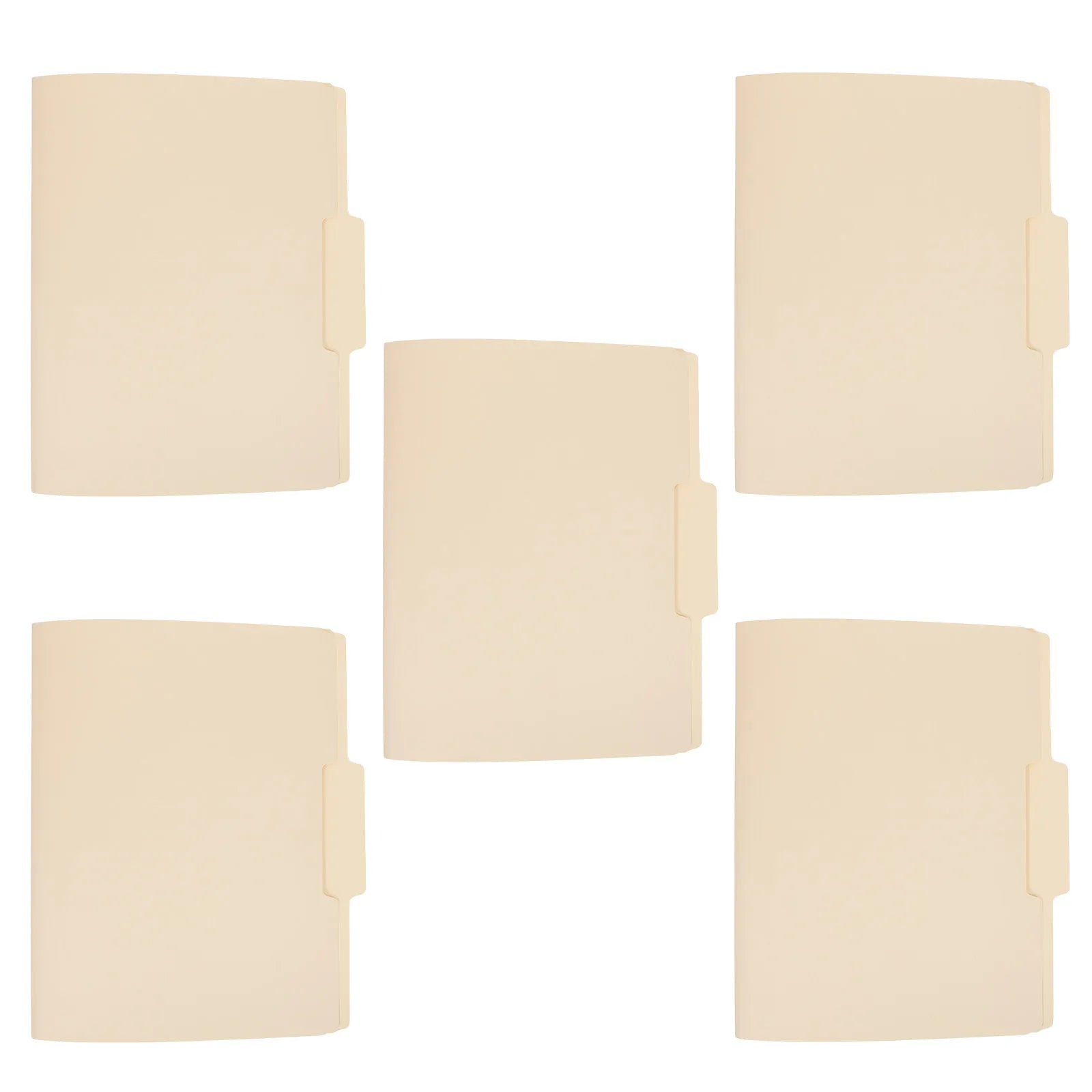 5Pcs Manila File Folders Letter Size Pressboard Document Organizer for Office School Legal Filing Supplies