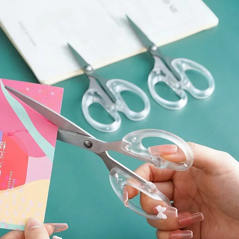 Student Office Paper-cut Scissors Stainless Steel Household Handmade Scissors Sharp and Small Sewing Scissors Household Tools