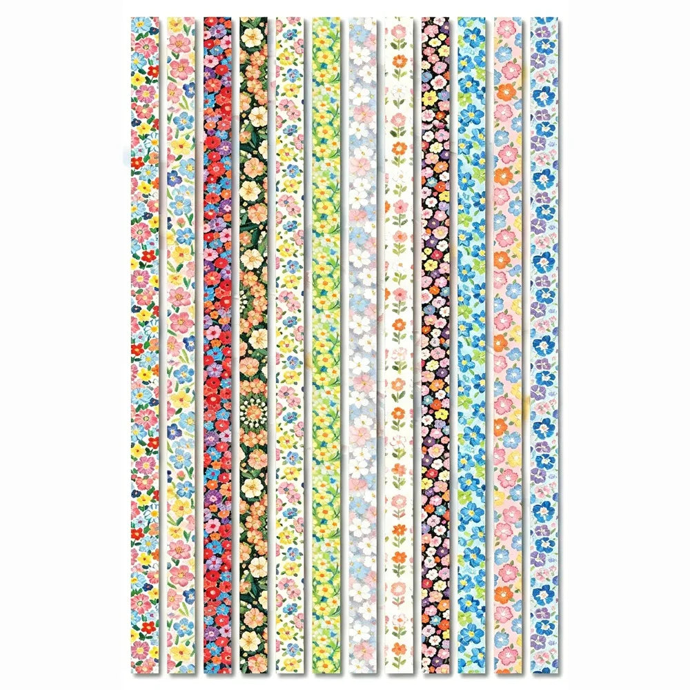 Oil Painting Series Origami Paper Double-Sided Printed Colorful Folding Paper Decorative Paper Star Strips Handmade Projects