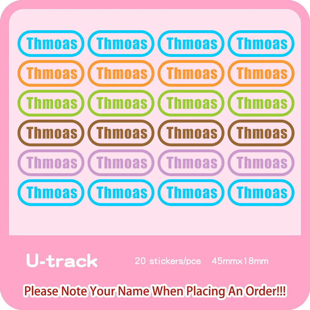 Custom Heat Transfers Name Sticker Personalized Washable Clothes Ironing Stickers Iron-on Labels Fabric Clothing Babysuit Tags
